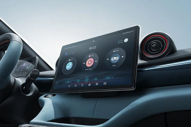 Futuristic floating console