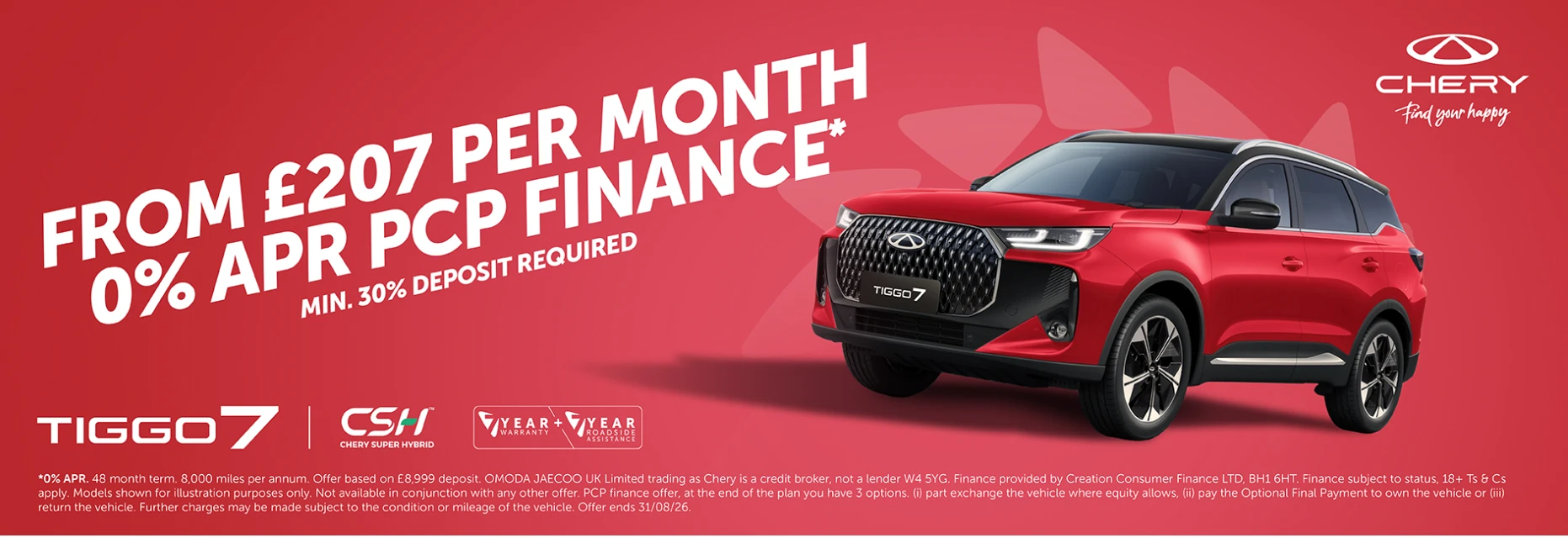 Tiggo 7 0% APR