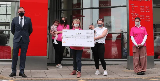 Hendy Toyota Bournemouth have secured £1,600 from the Toyota Fund to support local charity F.A.B | October 2020